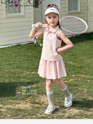 Set hồng polo bé gái 12-45kg