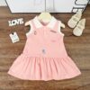 Đầm thun cotton cổ 8-18kg