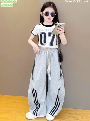 Set nỉ qdtn áo crop 07 bê 13-45kg