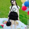 Set bộ váy đen áo thun trắng nơ 10-45kg