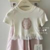 Set áo thun quần hồng kate bé gái 12-40kg