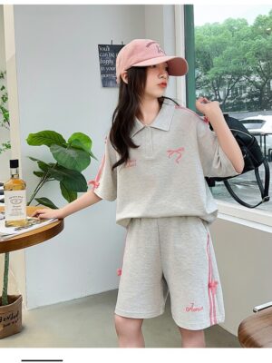 Set nơ xám qccc thun polo 120-170