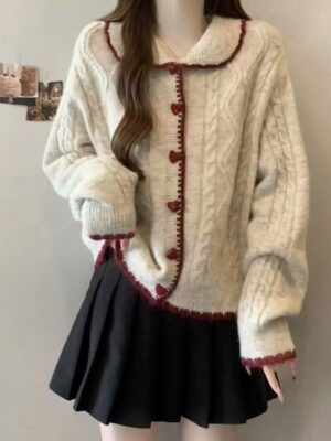 Áo len kem cổ bèo 18-35kg