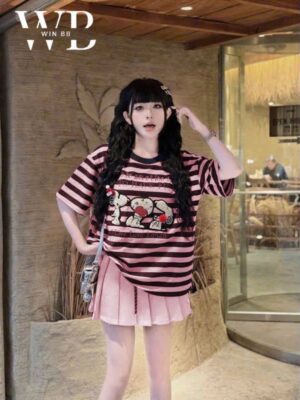 Bộ váy sọc mickey nhí
