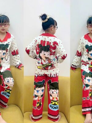 Bộ pyyama td 3d bé gái