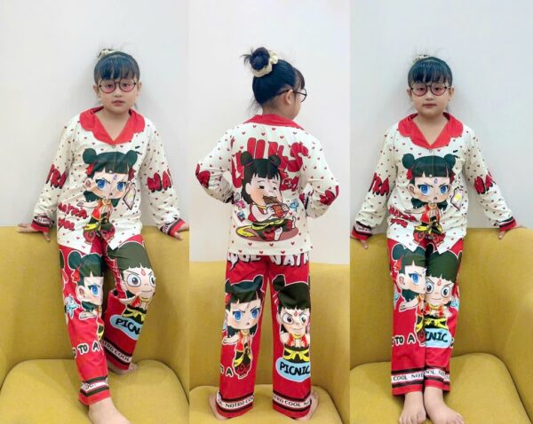 Bộ pyyama td 3d bé gái