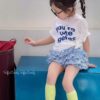 Set váy caro tầng áo thun trắng 12-40kg