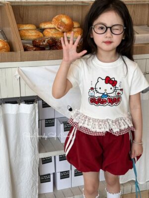 Set kitty quần bí đỏ 10-40kg