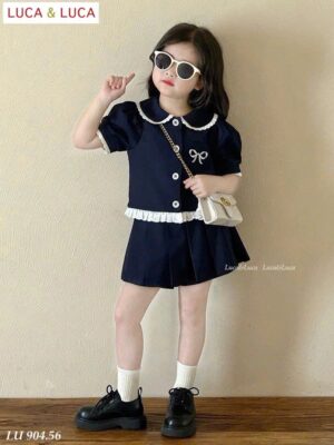Set nơ xanh tiểu thư