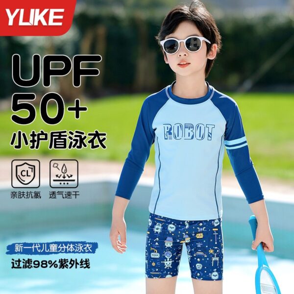 bộ bơi tay dài bt chống nắng robot
