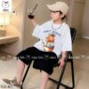 Set cappy bt quần kaki đen(yoyobh)