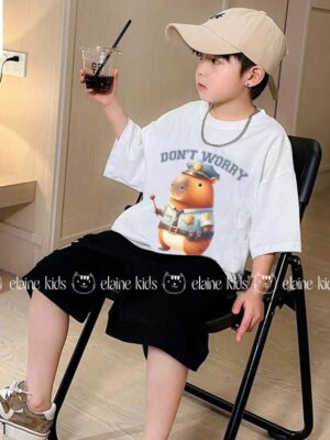 Set cappy bt quần kaki đen(yoyobh)