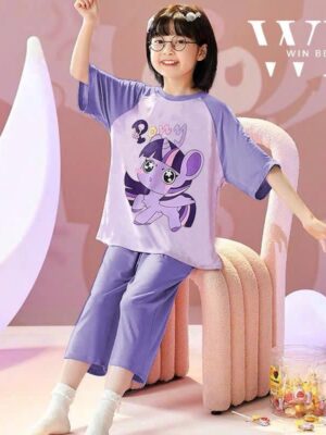 Bộ win lửng bé gái 10-60kg hình vui nhộn