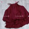 Set tơ tằm đỏ đô thiết kế qc bé gai15-35kg