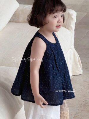 Set demin chấm bi quần trắng 10-40kg