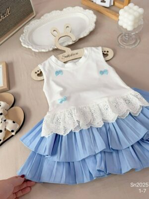 Set chân váy tầng bé gái
