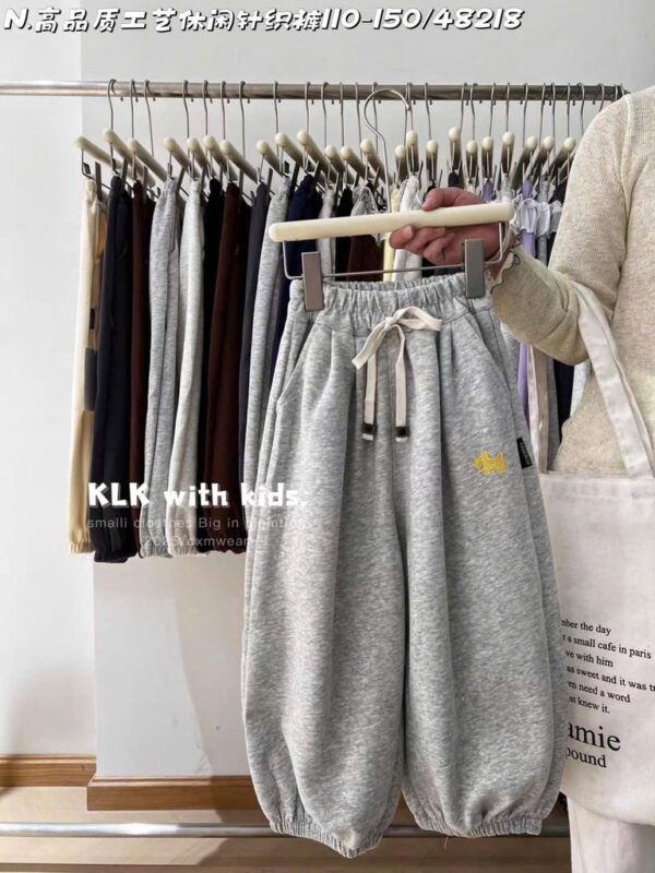 Quần thun nỉ xám 15-35kg