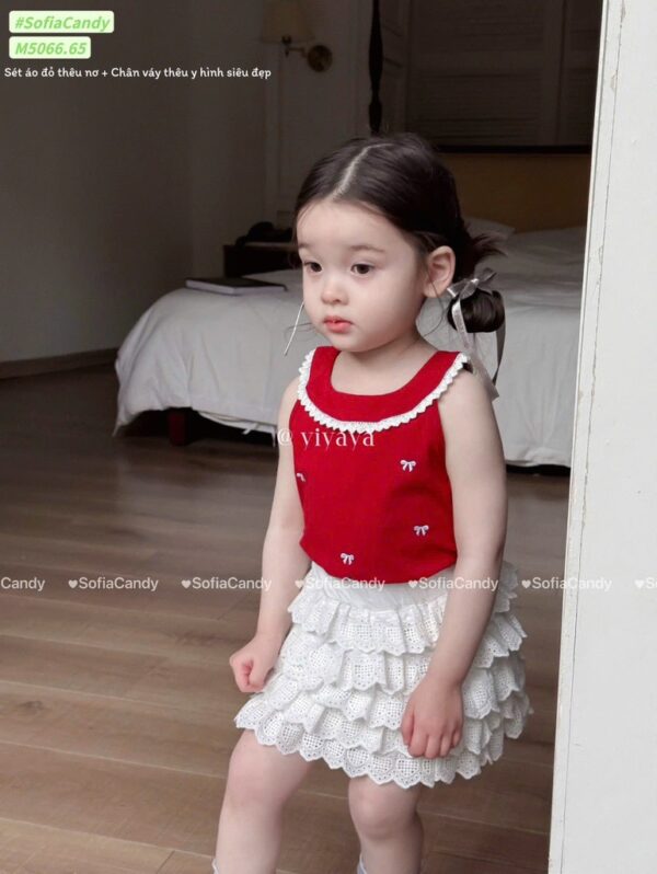 Set váy tầng đỏ - Hình ảnh 2