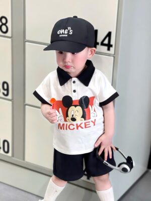 Set mickey kèm nón bé trai 8-27kg