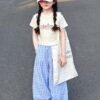 Set qdtn áo trắng caro xanh dương 12-40kg