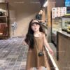 Đầm thun qc kèm nón nửa đầu