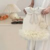 Đầm thiết kế đính hạt nơ bé gái 10-25kg