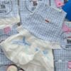 Set vây xanh caro quần bí trắng 12-40kg