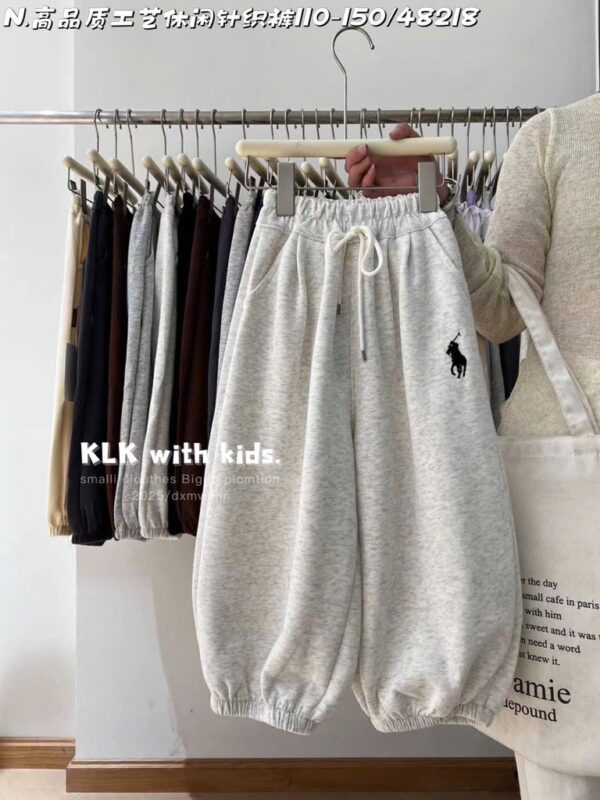 Quần thun nỉ xám 15-35kg - Hình ảnh 3