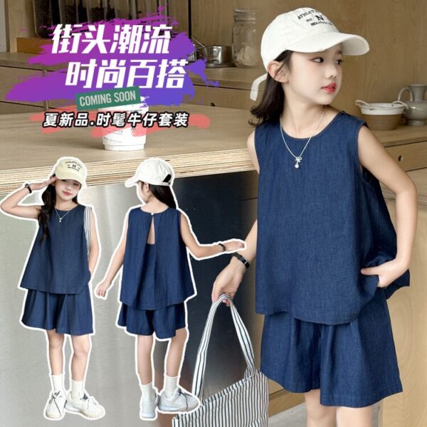 Set demin quảng châu bé gái 25-55kg