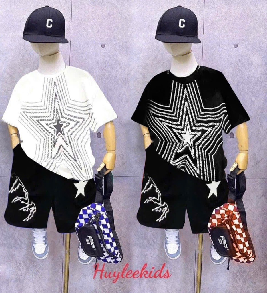 Bộ thun hlk bé trai 10-25kg - Hình ảnh 5