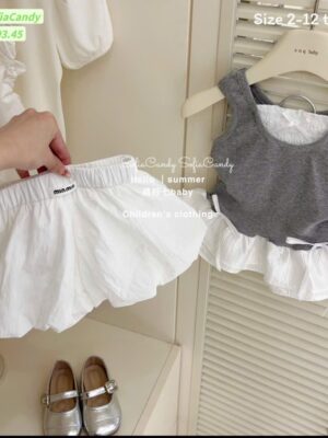 Set xám quần bí bé gái 10-40kg