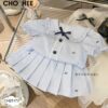 Set nơ kate sọc bé gái 13-40kg