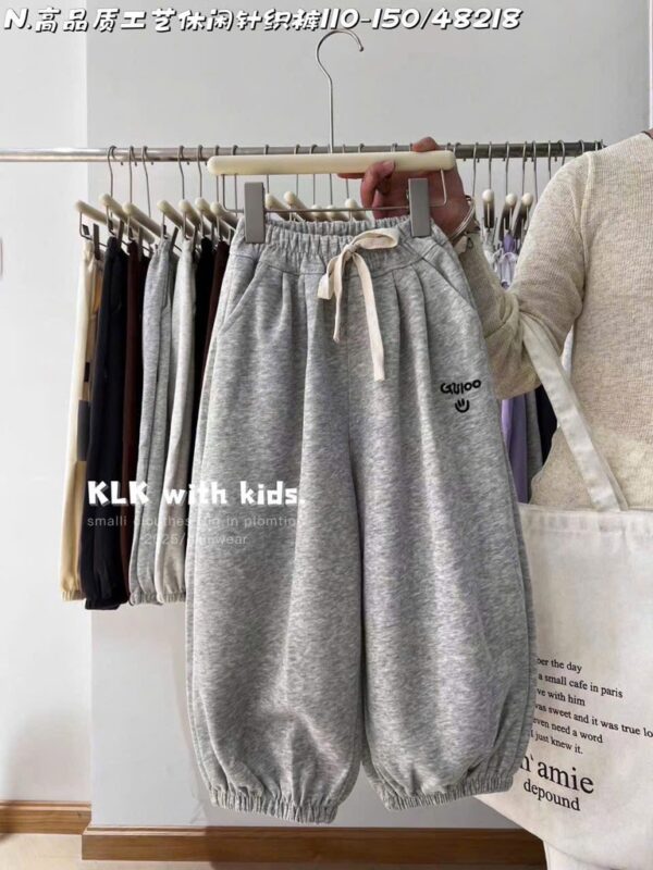 Quần thun nỉ xám 15-35kg - Hình ảnh 2