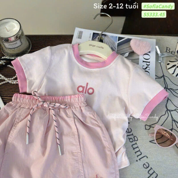 Set hồng alo bé gái 10-40kg