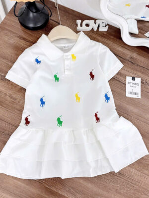 Đầm thun polo thêu hoạ tiêt sz 10-25kg