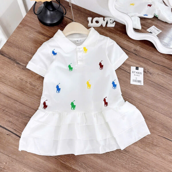 Đầm thun polo thêu hoạ tiêt sz 10-25kg