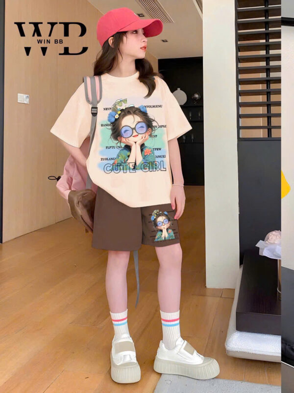 Bộ thun cute girl win bé gái 10-60kg