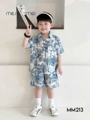 Set hoa đũi dừa bé trai 10-35kg