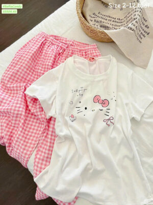 Set kitty quần caro sofia 13-45kg