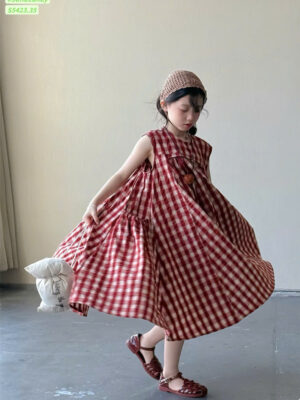 Đầm caro đỏ bg 13-45kg