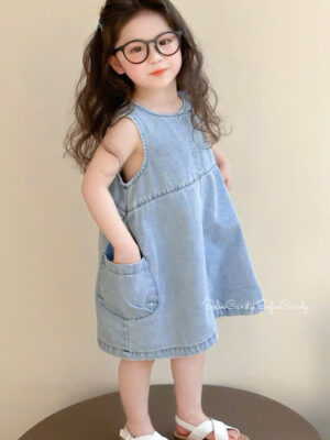 Đầm jean demin phối túi 12-40kg