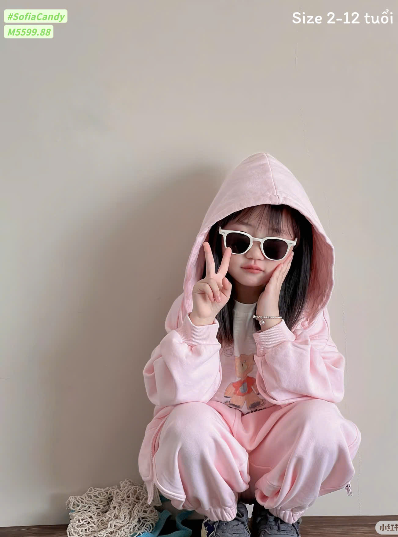 Btd áo khoác hồng nỉ 12-40kg