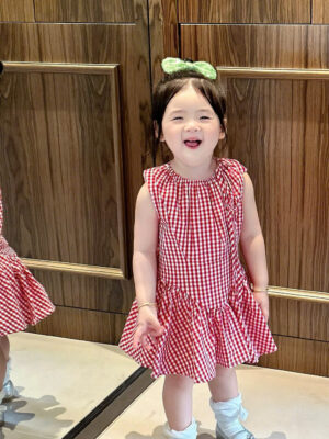 Đầm đỏ caro 12-40kg