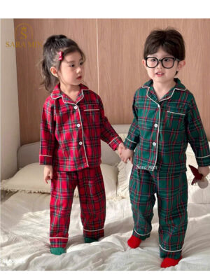 Pyyama cho bé sz 10-35kg Xanh đỏ