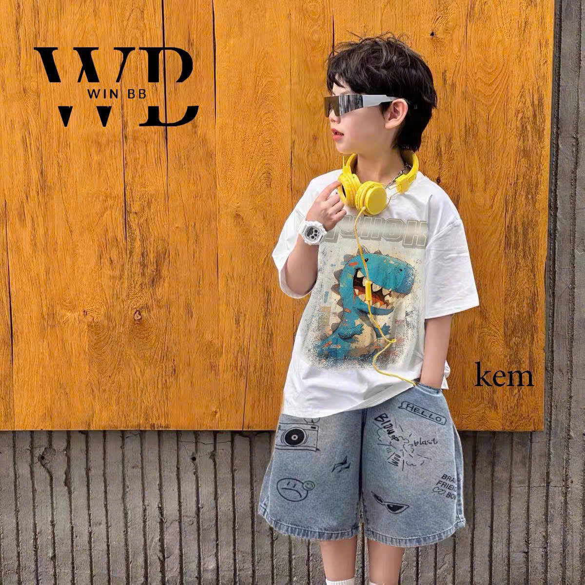 Set jean khủng long bé trai 12-60kg - Hình ảnh 2